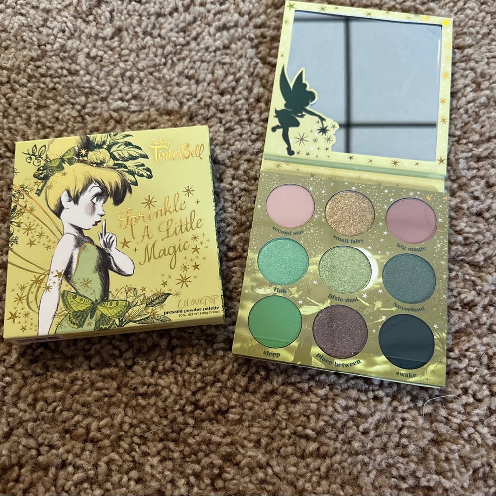 Colourpop x Disney Tinkerbell’s ‘Sprinkle a little magic’ 9 shade palette!
